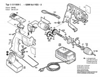 Bosch 0 601 938 6B1 Gbm 9,6 Ves-2 Cordless Drill 9.6 V / Eu Spare Parts